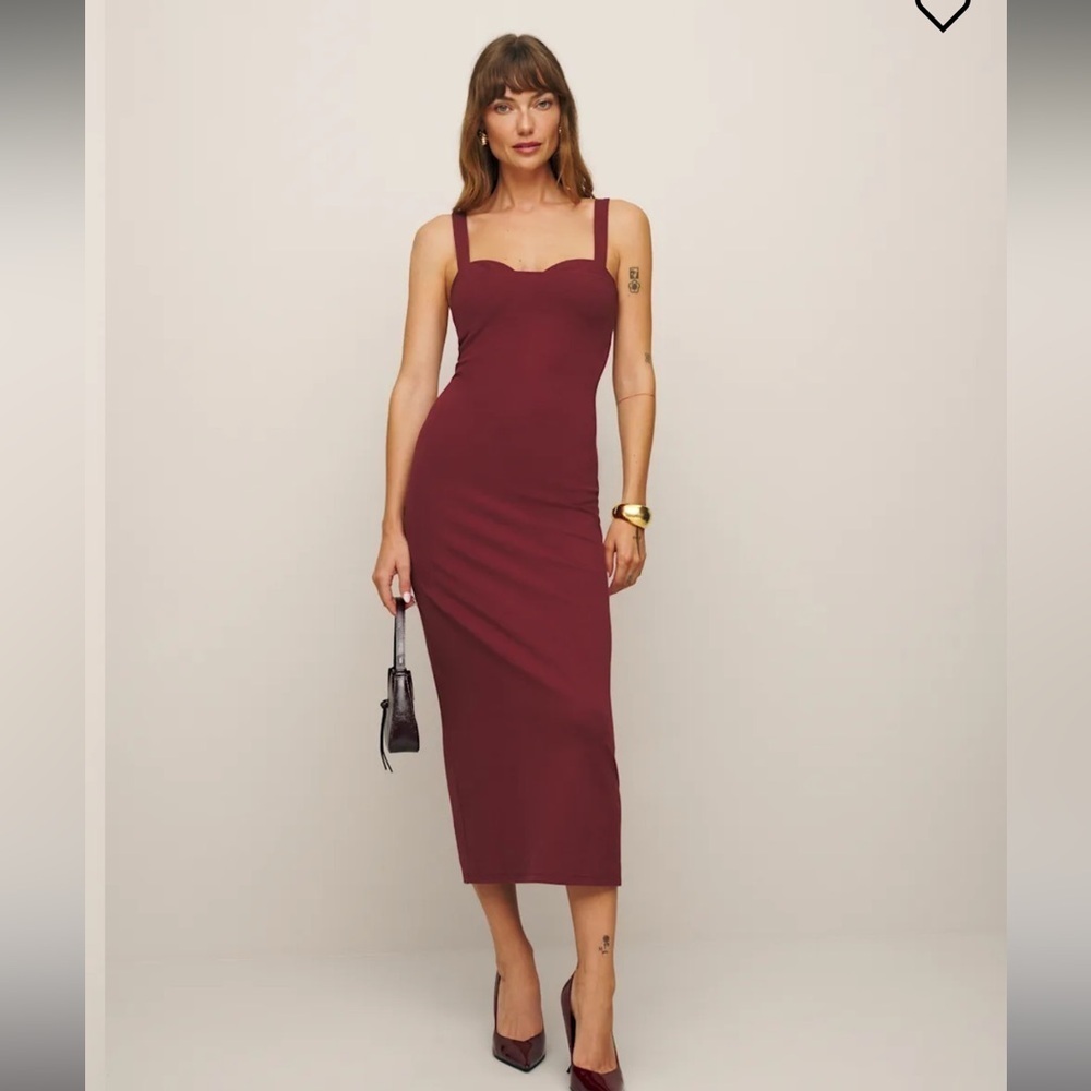 Reformation Burgundy Maxi Dress